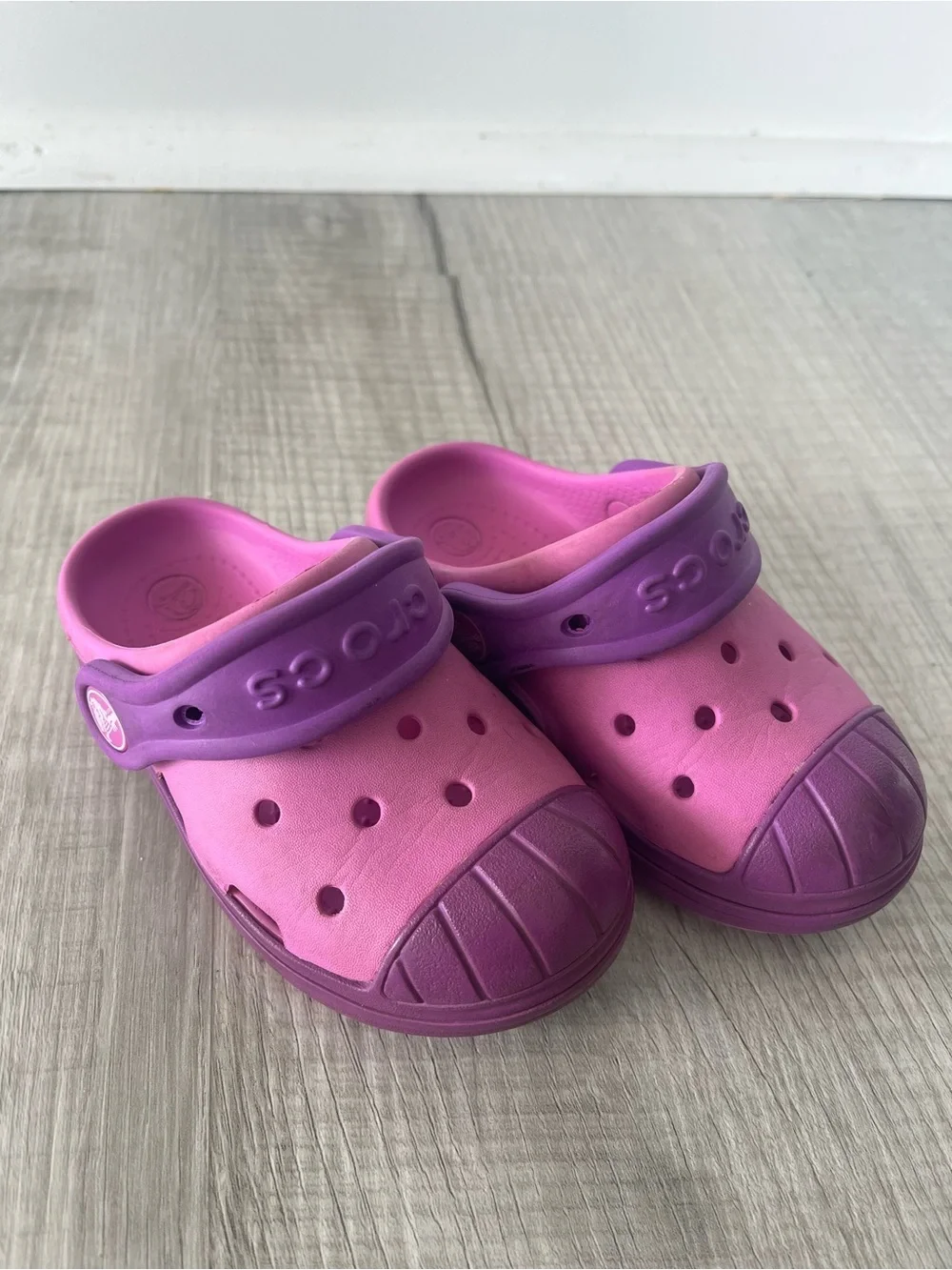 Crocs Bump It Clog Baby Toddler Kids Girls Size C7 Purple Pink Clog Summer